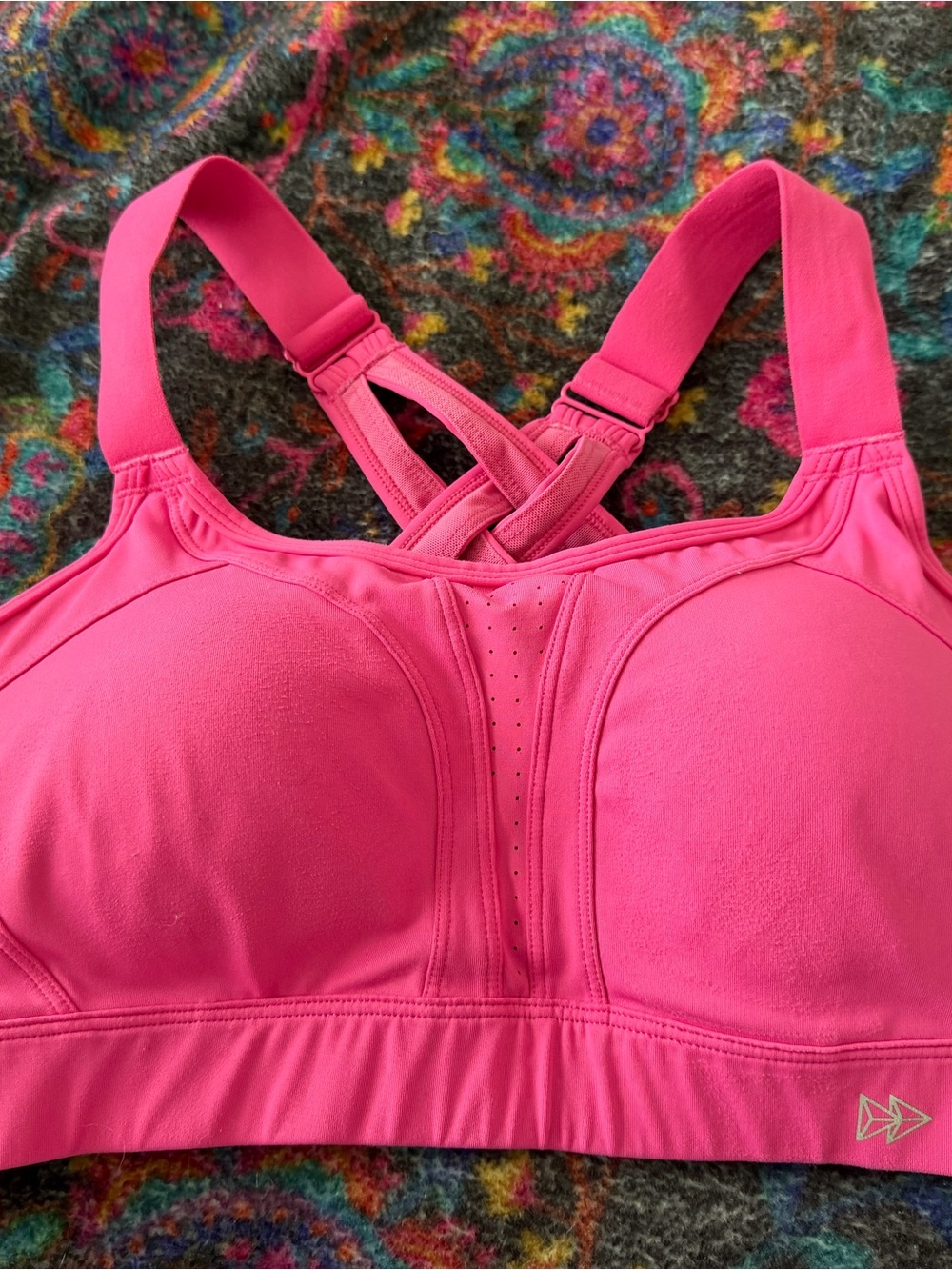 Super hight impact sports bra Bright Pink Crisscross Sports Bra